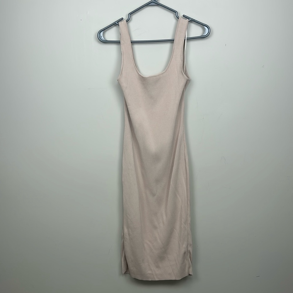 Guess scoop neck knit tank bodycon dress medium